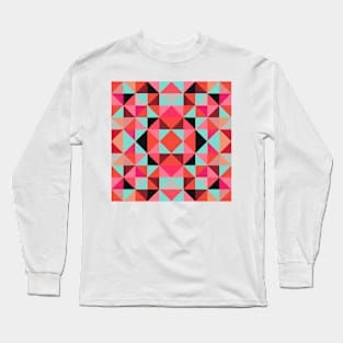 Vibrant Triangle Pattern Long Sleeve T-Shirt